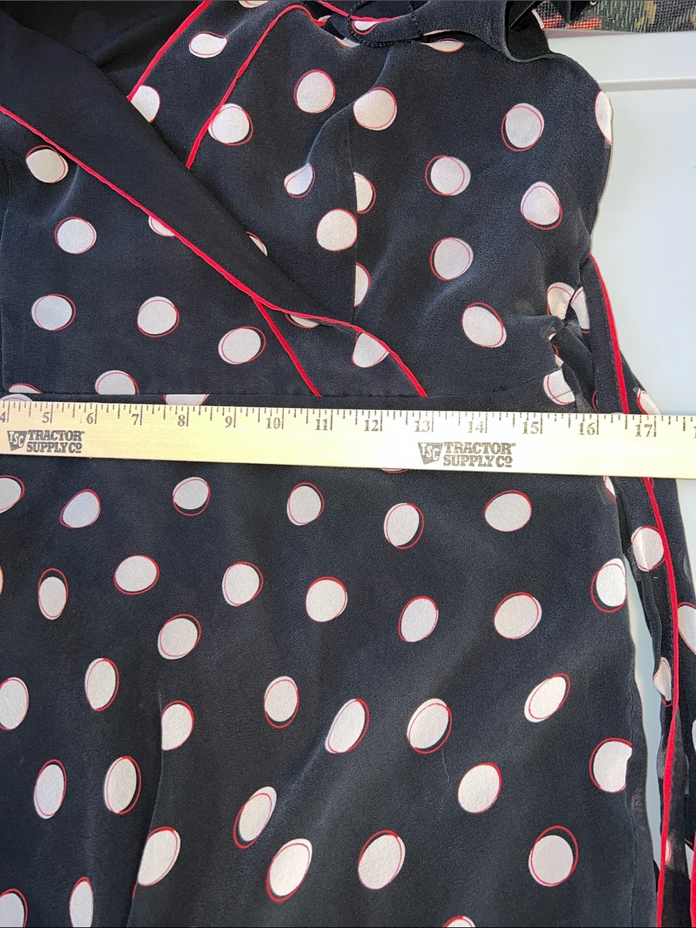 Vintage Y2K Arianna Papell Black Polka Dot Midi Dress with White Spots Silk 10 - Picture 4 of 5